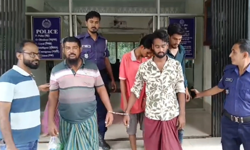 গ্রেফতার হওয়া আসামিরা।